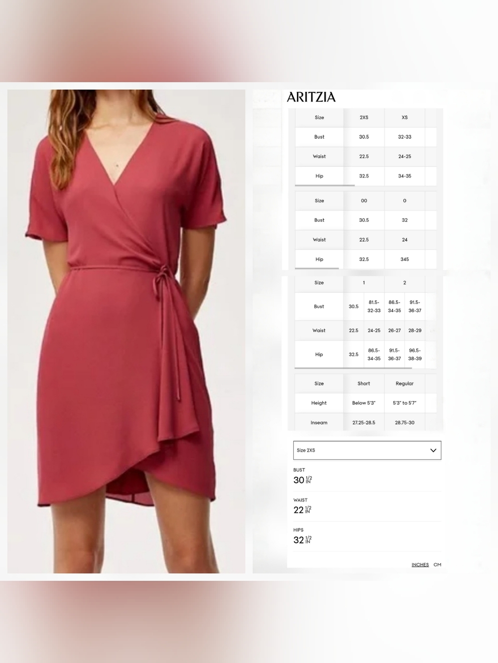 Aritzia Babaton Wallace Short Sleeve Chiffon Wrap Dress - Dusty Rose - Picture 15 of 16